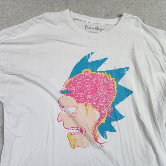 Rick and Morty Shirt Mens 3XL White Loot Wear Exclusive Casual Tee Short Sleeve - Picture 2 of 13